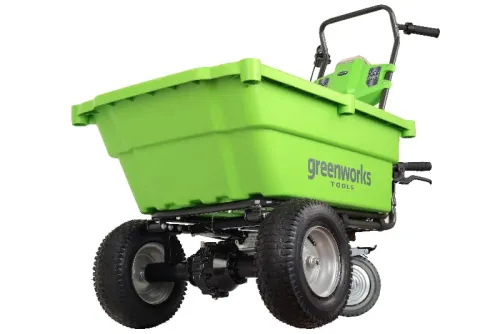Тележка садовая самоходная Greenworks G40GC 40V 7400007 (106 л) аккумуляторная — детальное фото