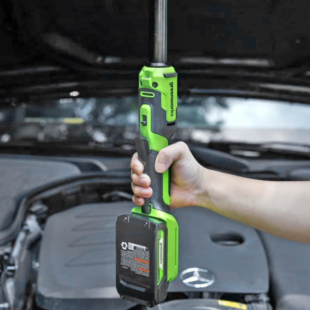 Гайковерт-трещотка удлиненная Greenworks GD24RWX 24V 3804207 (1/2") бесщеточная аккумуляторная — детальное фото