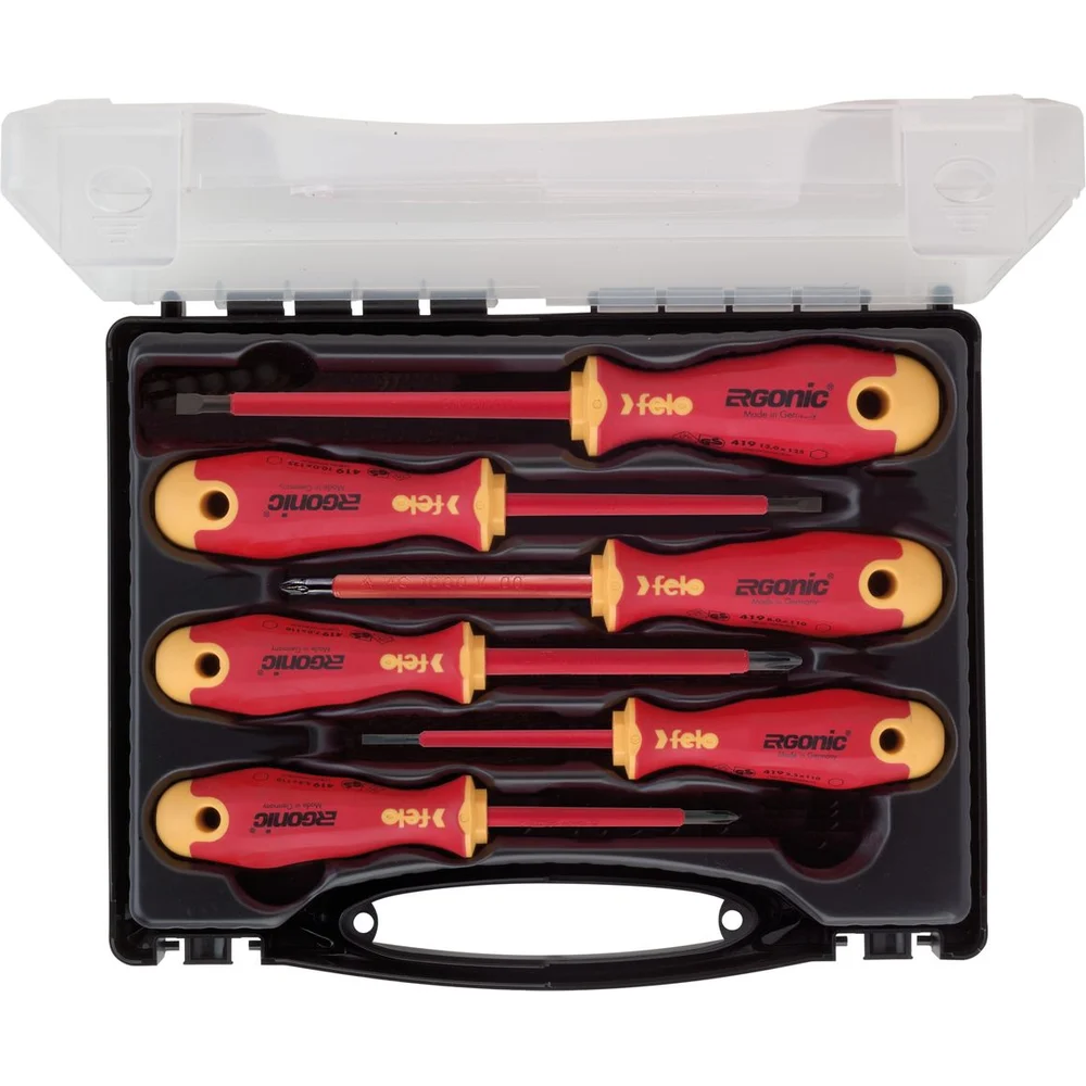 Набор диэлектрических отверток Felo Ergonic в кейсе, 6 шт 41310636 — детальное фото