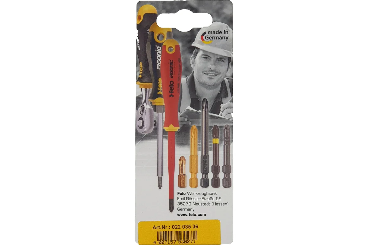 Бита крестовая PH 3X50, 2 шт в блистере Felo 02203536 — детальное фото