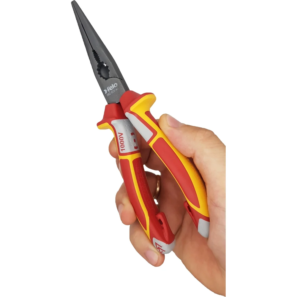 Диэлектрические длинногубцы Felo с резцом, 205 мм 58202040 — детальное фото