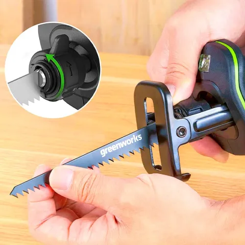 Пила сабельная Greenworks GPT-CRS-25 24V 1200507 (26 мм) бесщеточная аккумуляторная — детальное фото