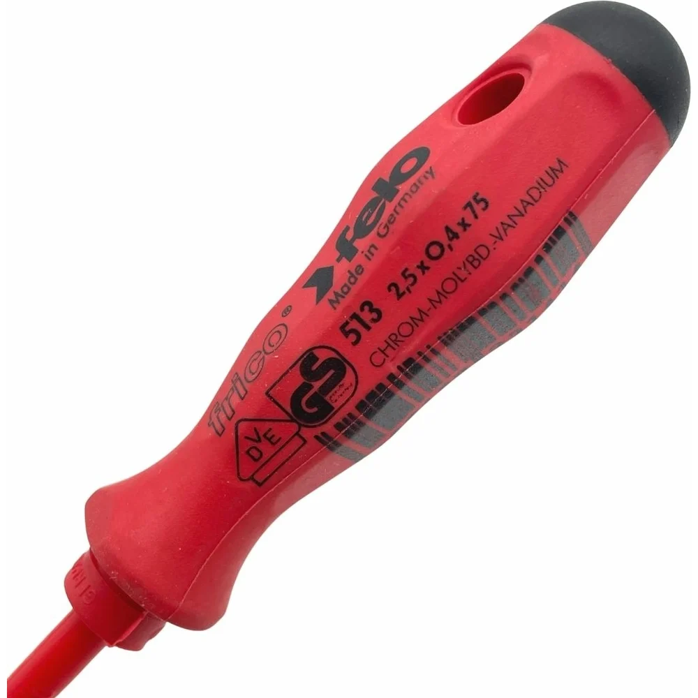 Отвертка Felo шлицевая диэлектрическая SL 2,5x0,4, 51302590 — детальное фото