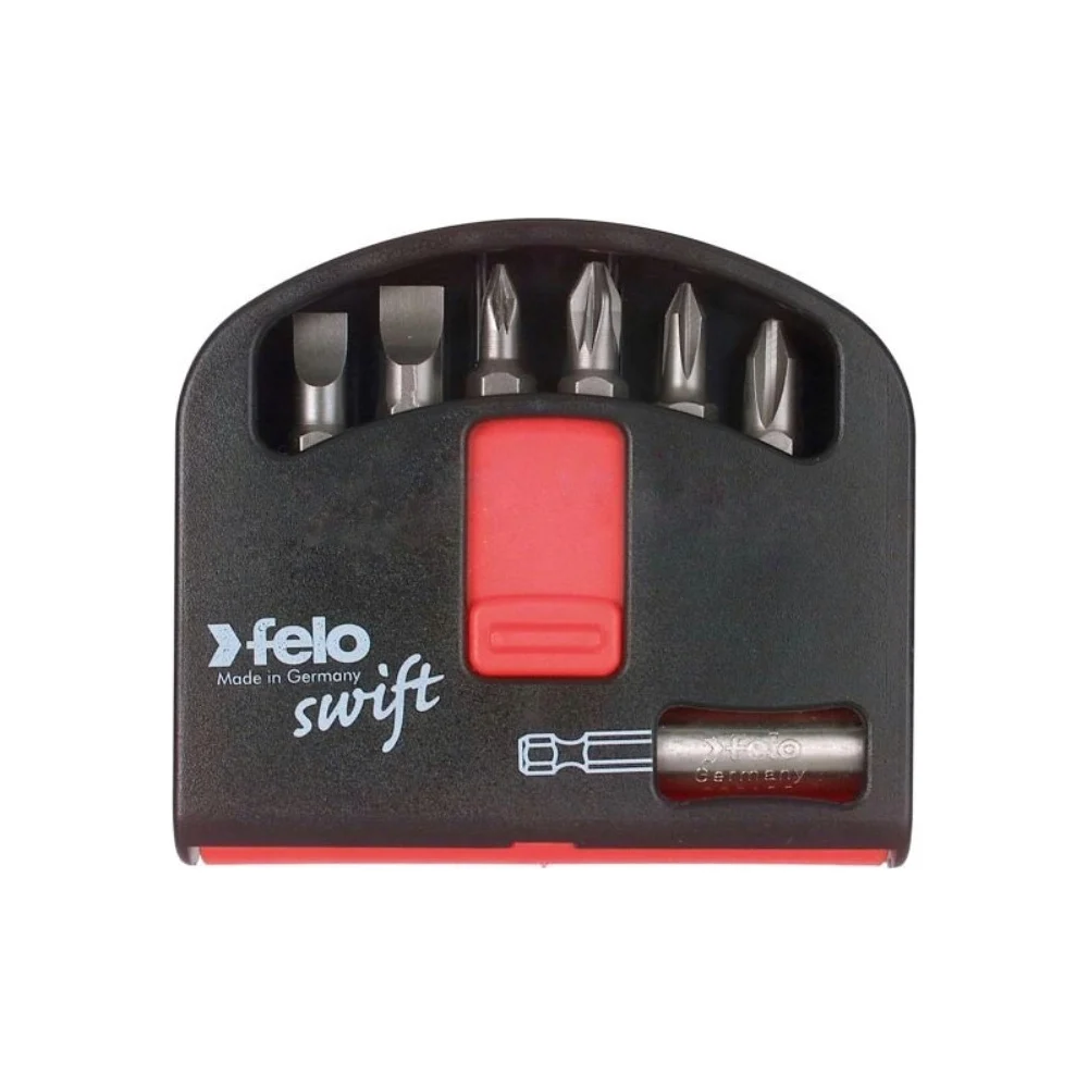 Набор бит Industrial (6 бит с держателем; Tx; 25 мм; в кейсе Swift) Felo 02060316 — детальное фото