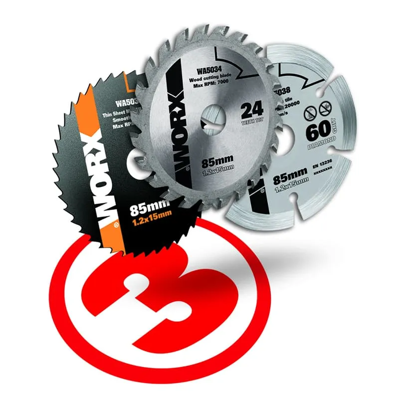 Дисковая пила WORX WX426 220V WORXSaw 400Вт 85мм электрическая — детальное фото