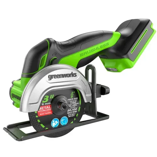 Углошлифовальная машина (болгарка) 76 мм аккумуляторная Greenworks 24V GD24UCS 3402007, бесщеточная, без АКБ и ЗУ