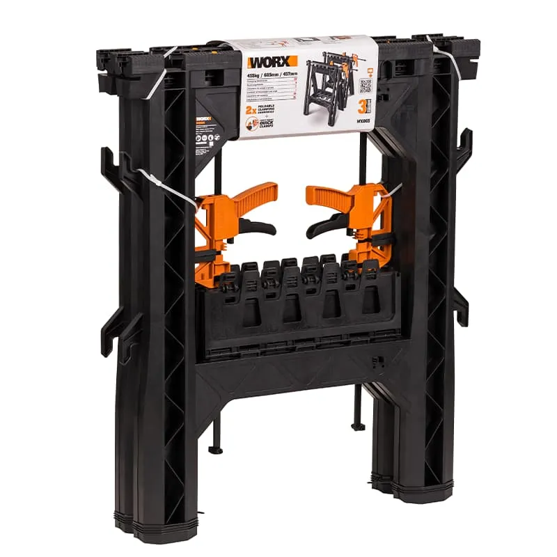 Строительные козлы для пиления с зажимом WORX WX065 — детальное фото