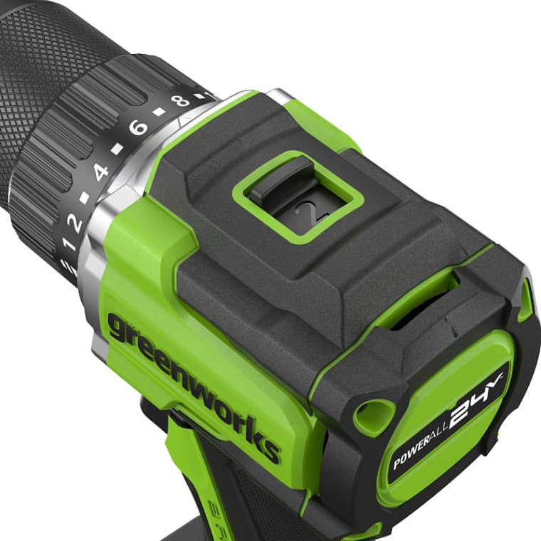 Дрель-шуруповерт Greenworks DD560 24V 3708407 (30/60 Нм) бесщеточная аккумуляторная